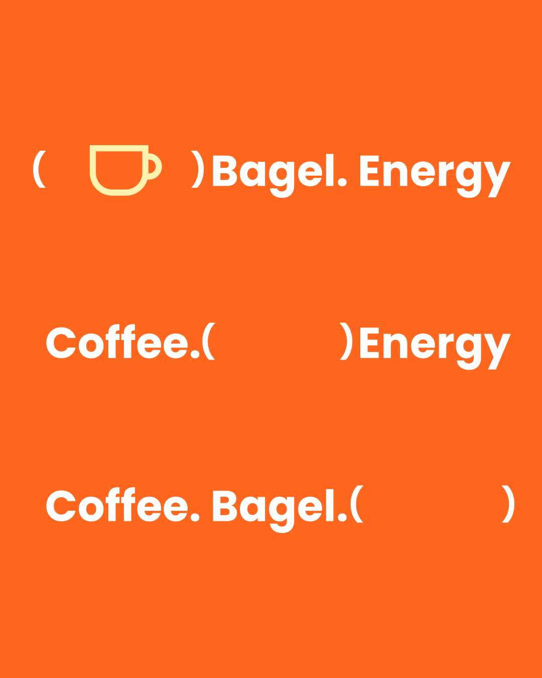 Coffee. Bagel. Energy